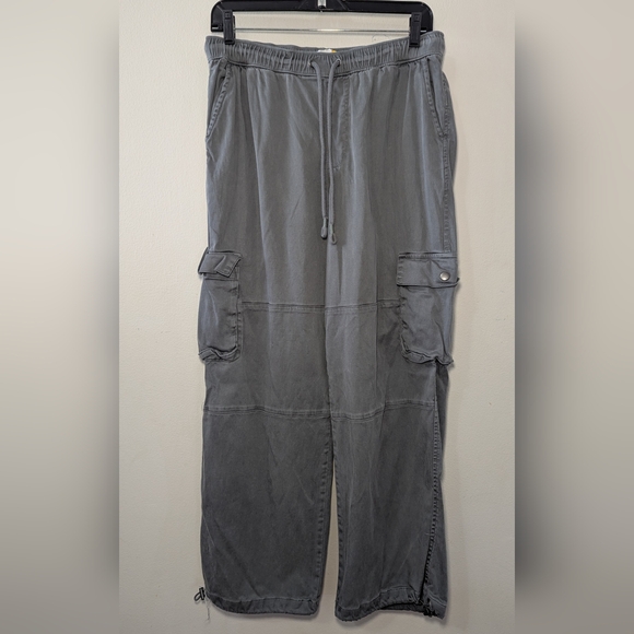 C&C California Pants - C&C California Cargo Pants Gray Utility Drawstring Women's Size L